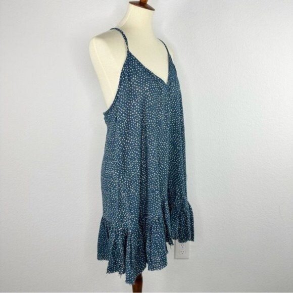 NEW One Teaspoon Muslin Wanderer Blue Polka Dot Dress Size S - Picture 4 of 11